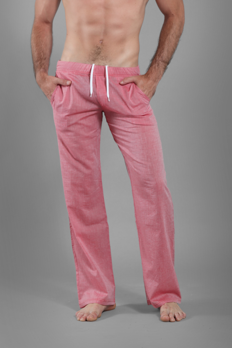Bottom long red chambray